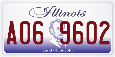 IL license plate A069602