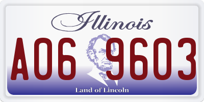 IL license plate A069603
