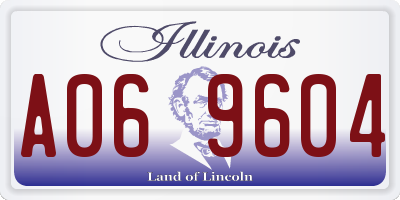 IL license plate A069604