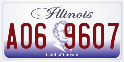 IL license plate A069607
