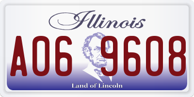 IL license plate A069608