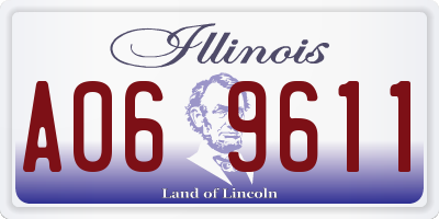 IL license plate A069611