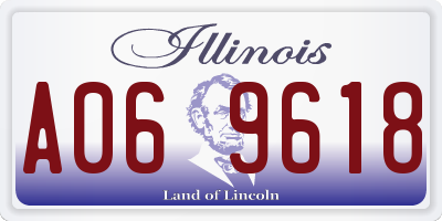 IL license plate A069618