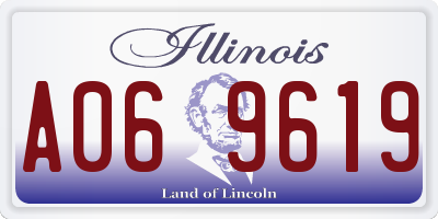 IL license plate A069619