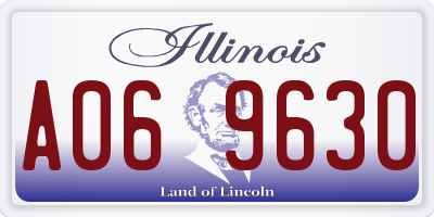 IL license plate A069630