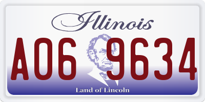 IL license plate A069634