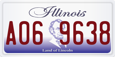 IL license plate A069638