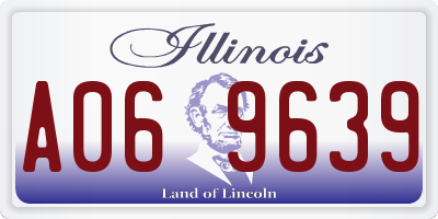 IL license plate A069639