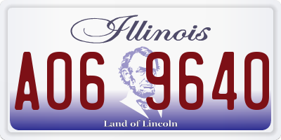 IL license plate A069640