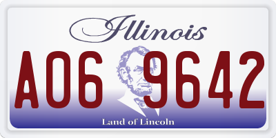 IL license plate A069642
