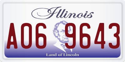 IL license plate A069643
