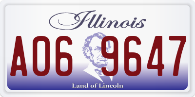 IL license plate A069647