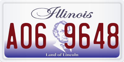 IL license plate A069648