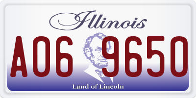 IL license plate A069650