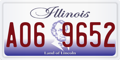 IL license plate A069652