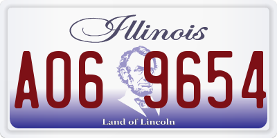 IL license plate A069654
