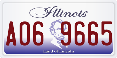IL license plate A069665
