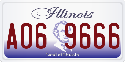 IL license plate A069666