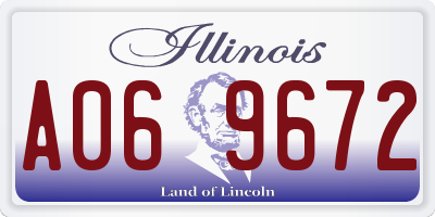 IL license plate A069672