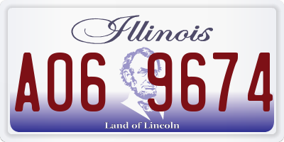 IL license plate A069674