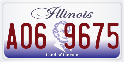 IL license plate A069675