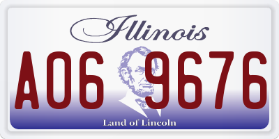 IL license plate A069676