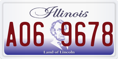 IL license plate A069678