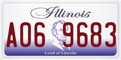 IL license plate A069683