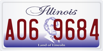 IL license plate A069684