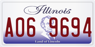 IL license plate A069694