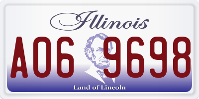 IL license plate A069698