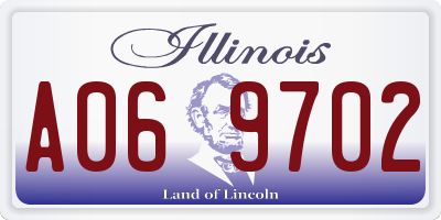 IL license plate A069702