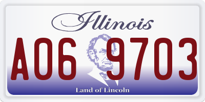 IL license plate A069703