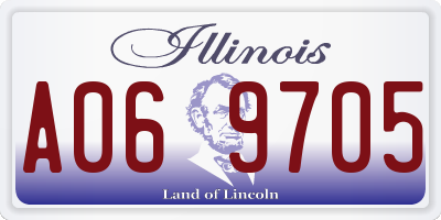 IL license plate A069705