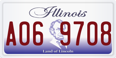 IL license plate A069708
