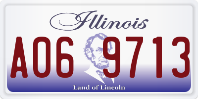 IL license plate A069713