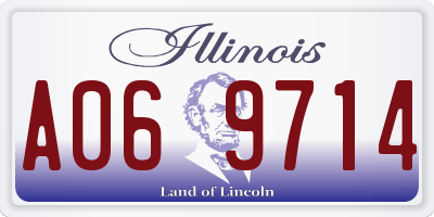IL license plate A069714