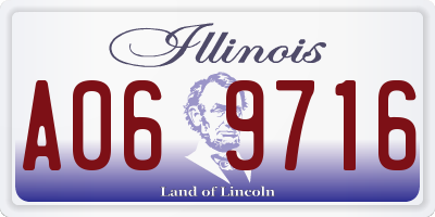IL license plate A069716