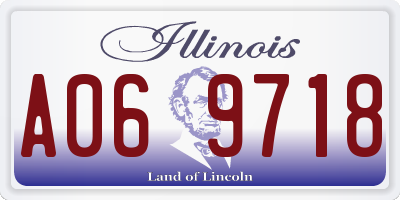 IL license plate A069718