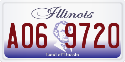 IL license plate A069720