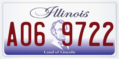 IL license plate A069722