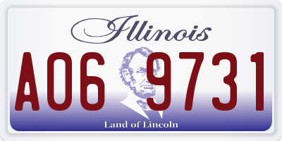IL license plate A069731