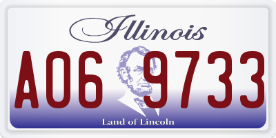 IL license plate A069733