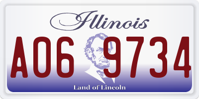 IL license plate A069734