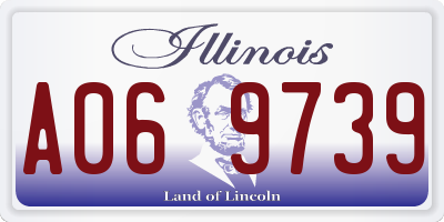 IL license plate A069739
