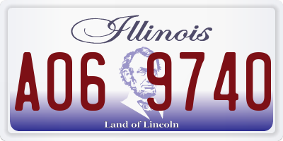 IL license plate A069740