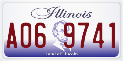 IL license plate A069741