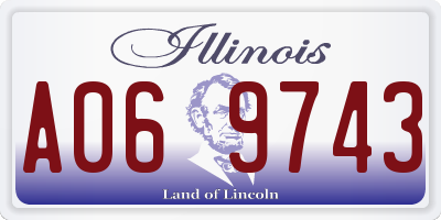 IL license plate A069743