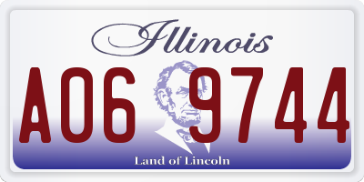 IL license plate A069744