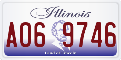 IL license plate A069746
